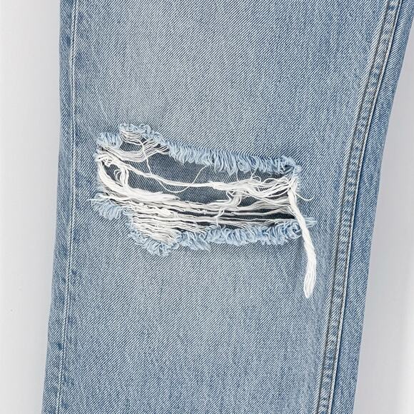 RE/DONE High Rise Loose Jeans Bleach Destroy Distressed Women’s Size 25 - Picture 4 of 8